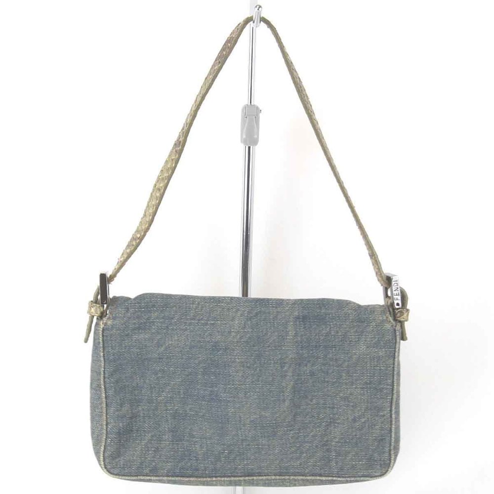 Fendi Mini Bucket Handbag Denim Python Blue - image 2